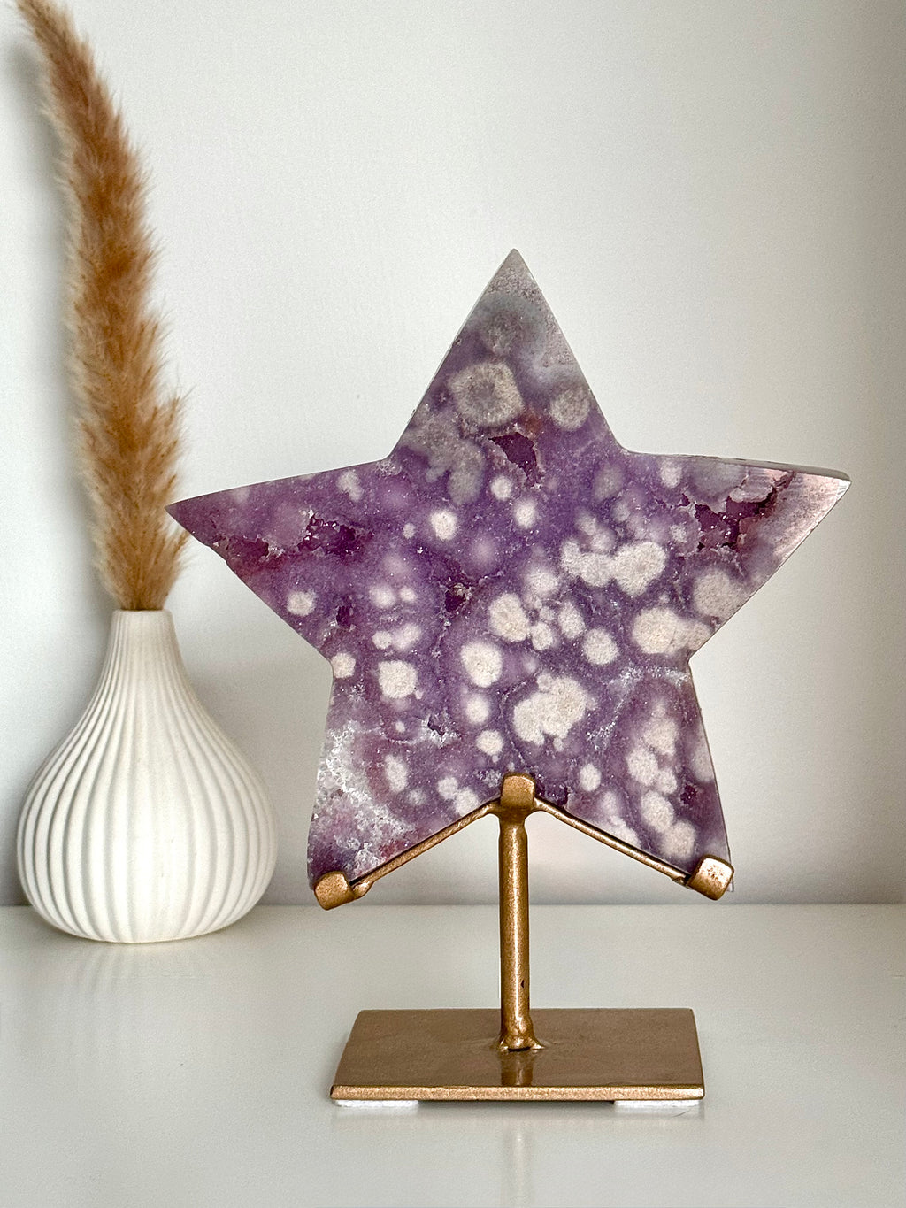 Pink Amethyst Star On Stand ✨