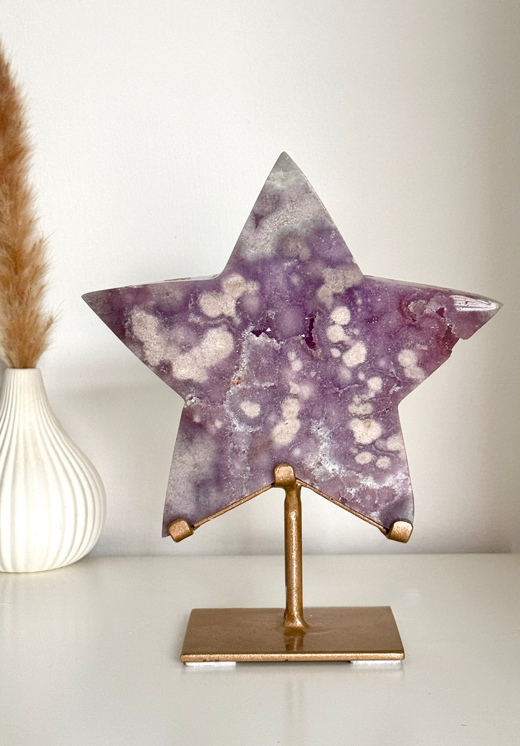 Pink Amethyst Star On Stand ✨