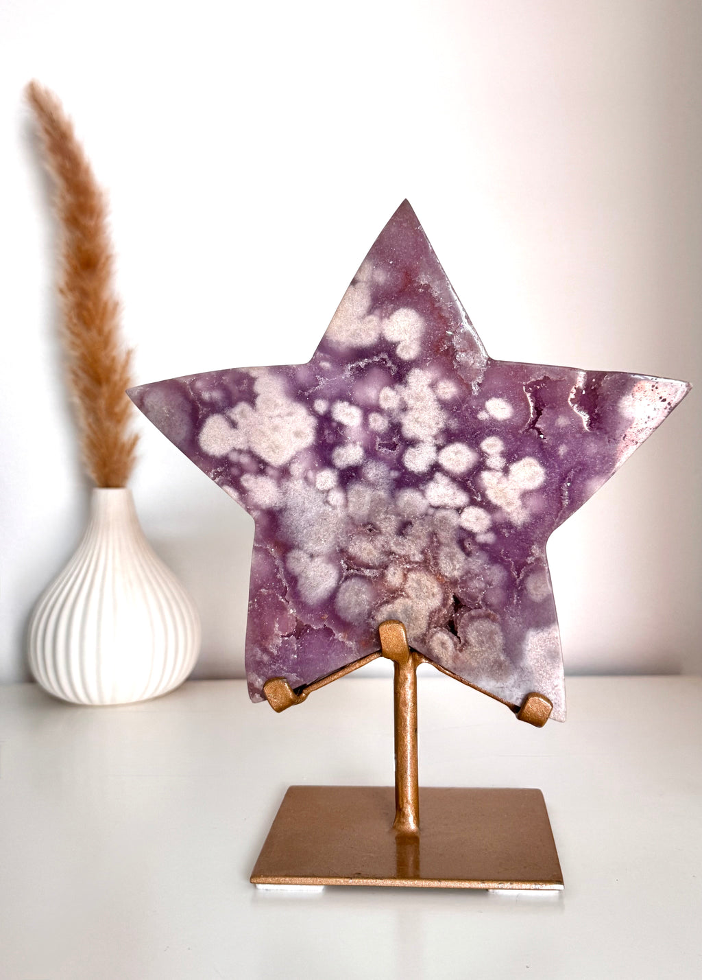 Pink Amethyst Star On Stand ✨