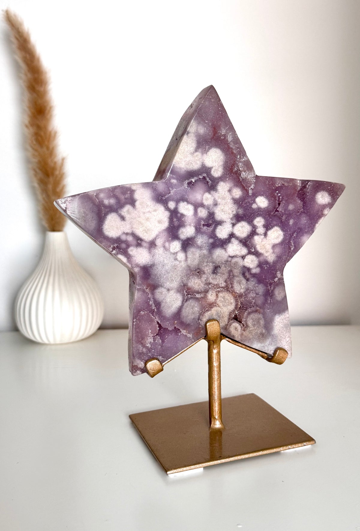 Pink Amethyst Star On Stand ✨