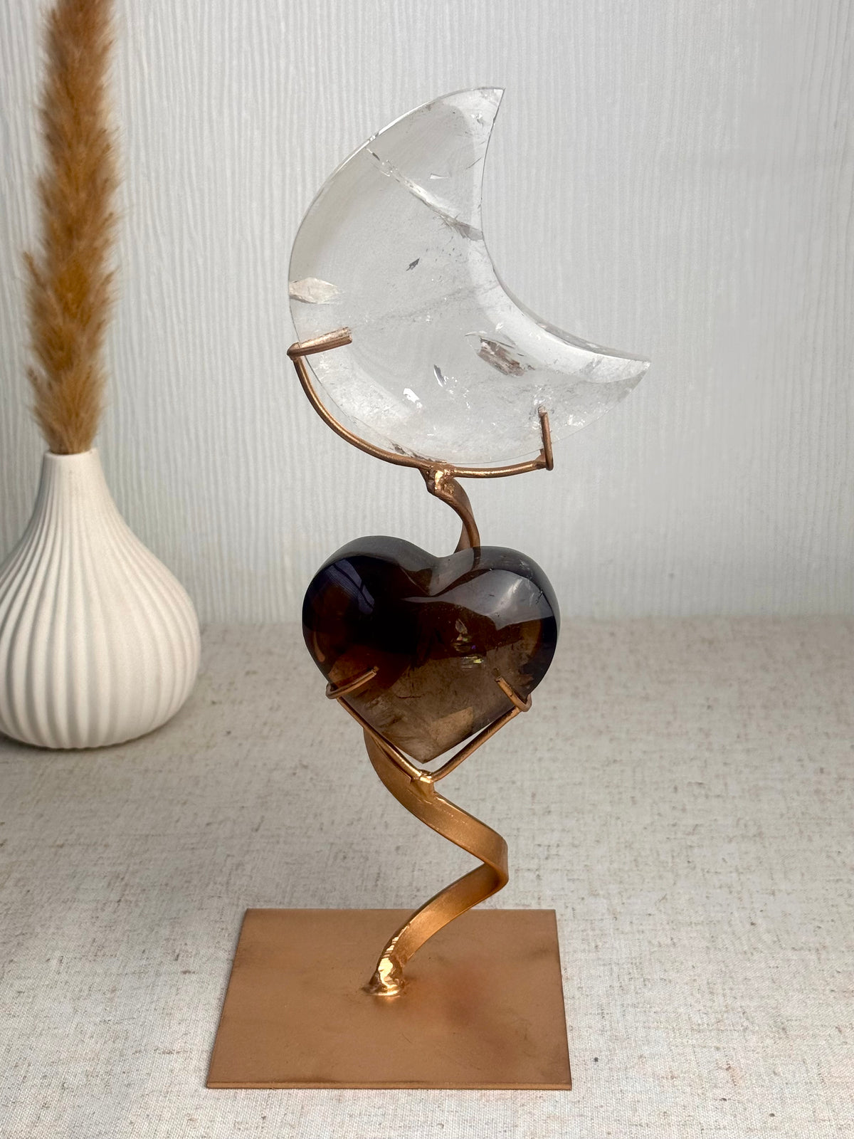 Moon and Heart Duo on Stand 🌙