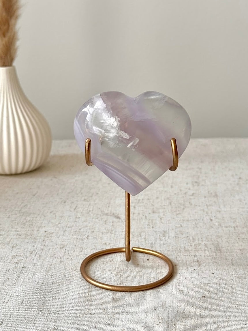 Yttrium Fluorite Heart on Stand 🪻