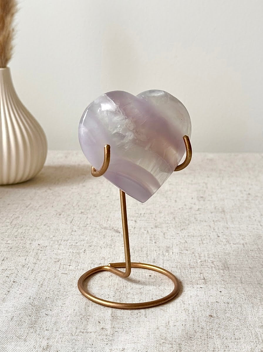 Yttrium Fluorite Heart on Stand 🪻