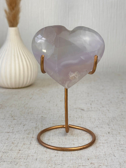 Yttrium Fluorite Heart on Stand 🪻