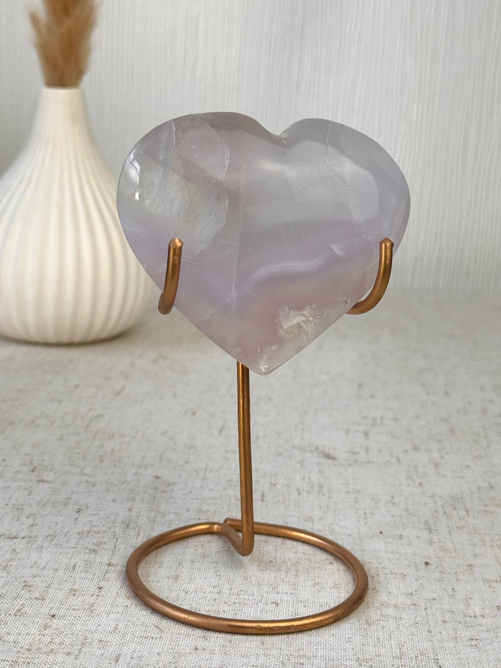 Yttrium Fluorite Heart on Stand 🪻