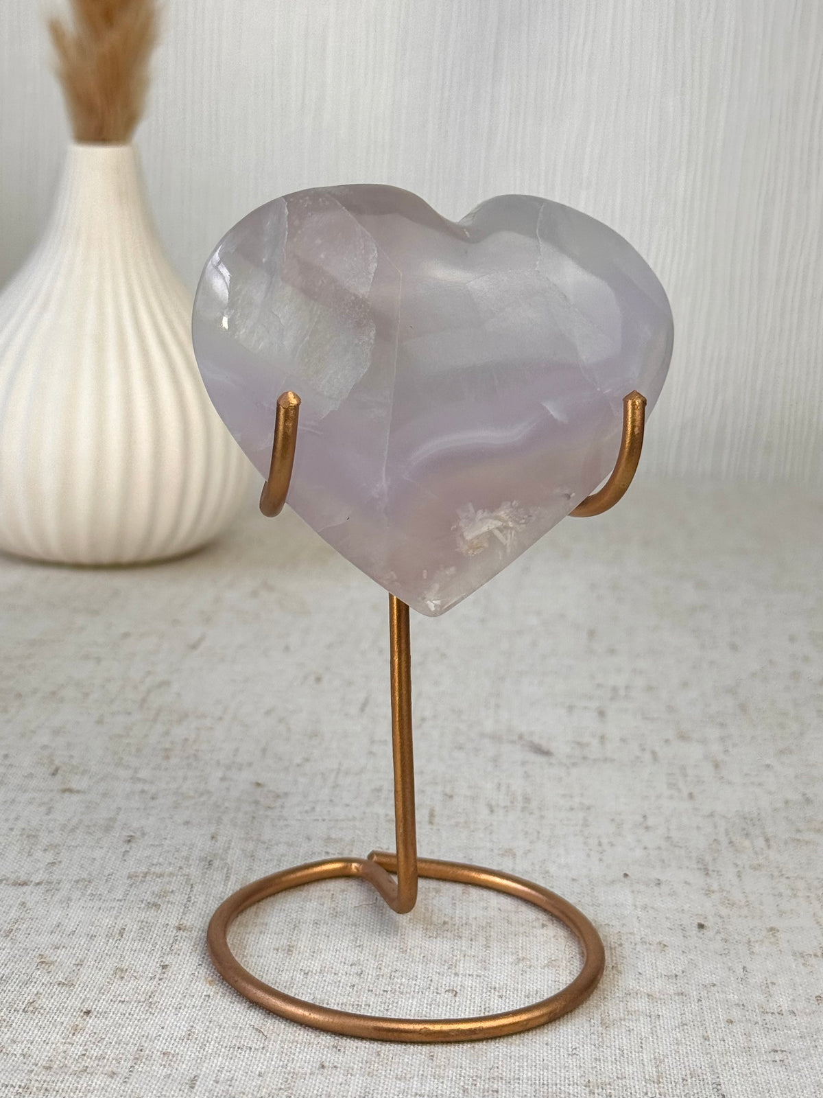 Yttrium Fluorite Heart on Stand 🪻