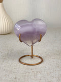 Yttrium Fluorite Heart on Stand 🪻