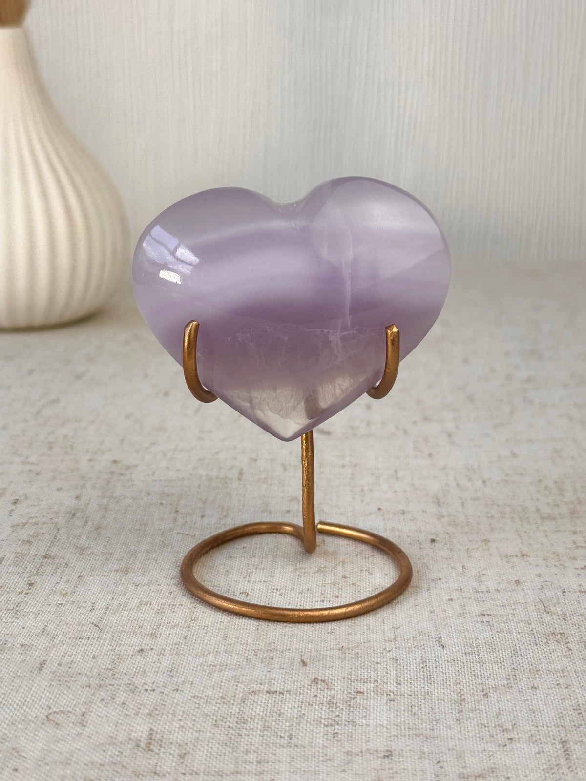 Yttrium Fluorite Heart on Stand 🪻
