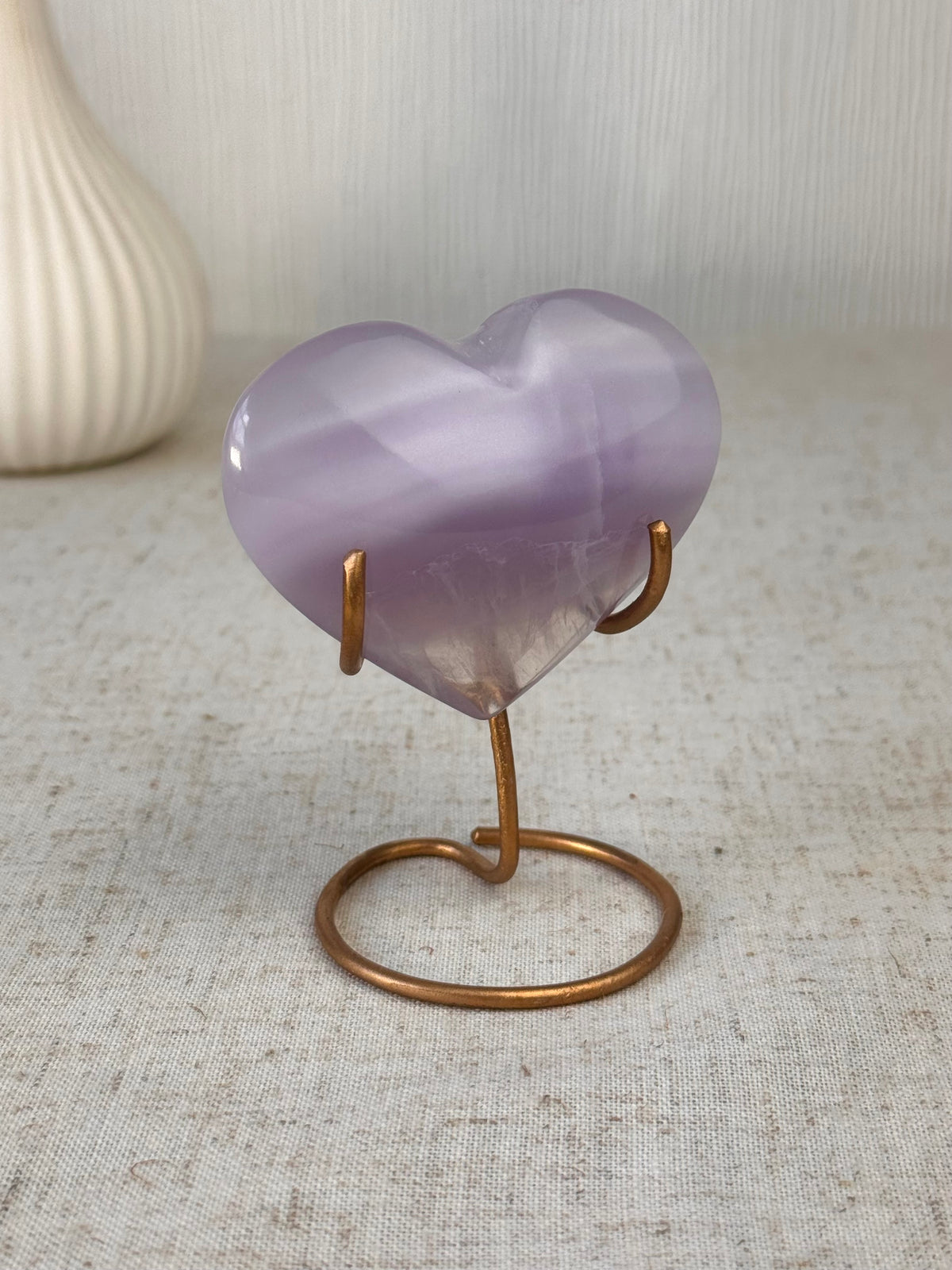 Yttrium Fluorite Heart on Stand 🪻