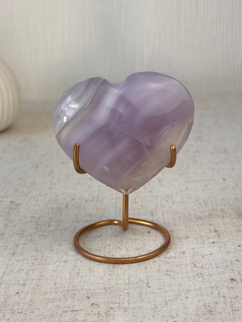 Yttrium Fluorite Heart on Stand 🪻