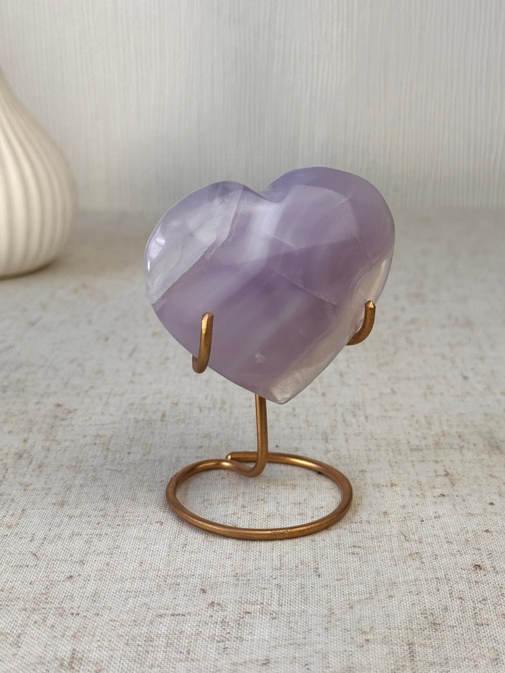 Yttrium Fluorite Heart on Stand 🪻