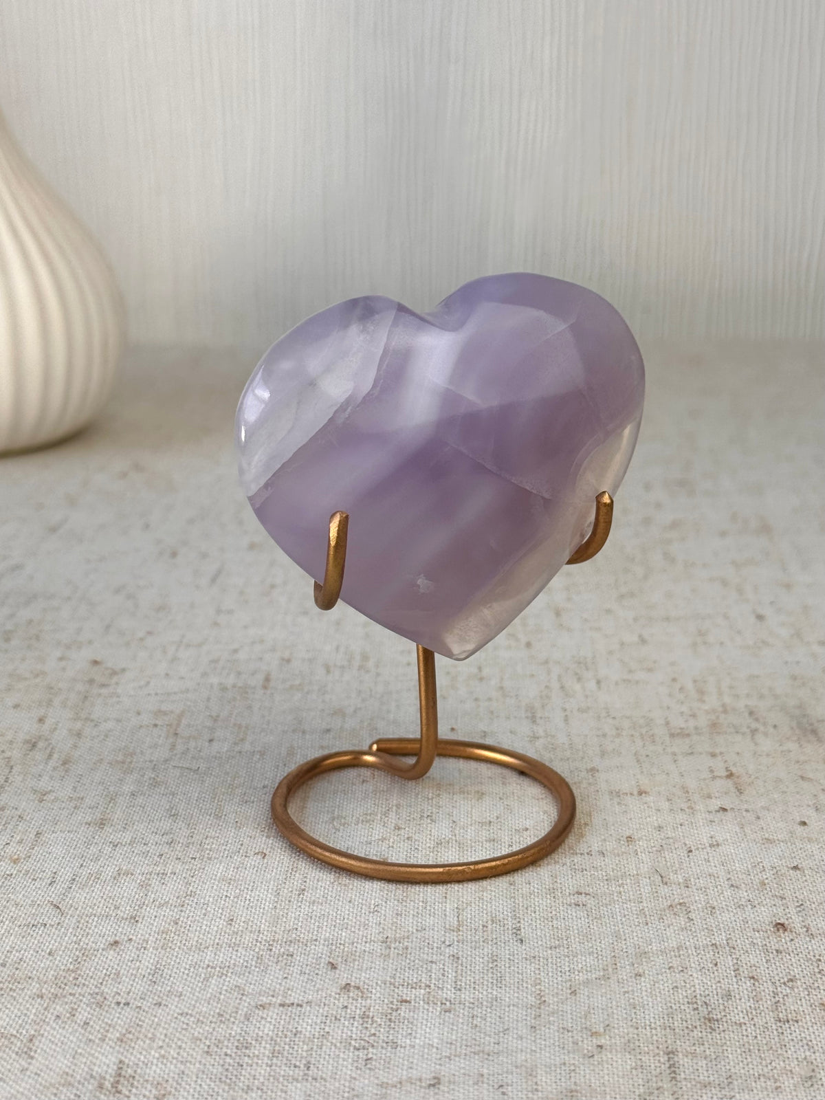 Yttrium Fluorite Heart on Stand 🪻