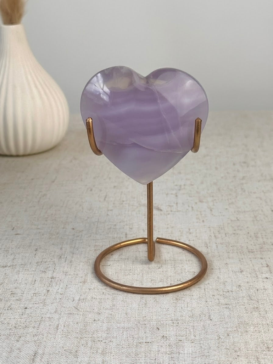 Yttrium Fluorite Heart on Stand 🪻