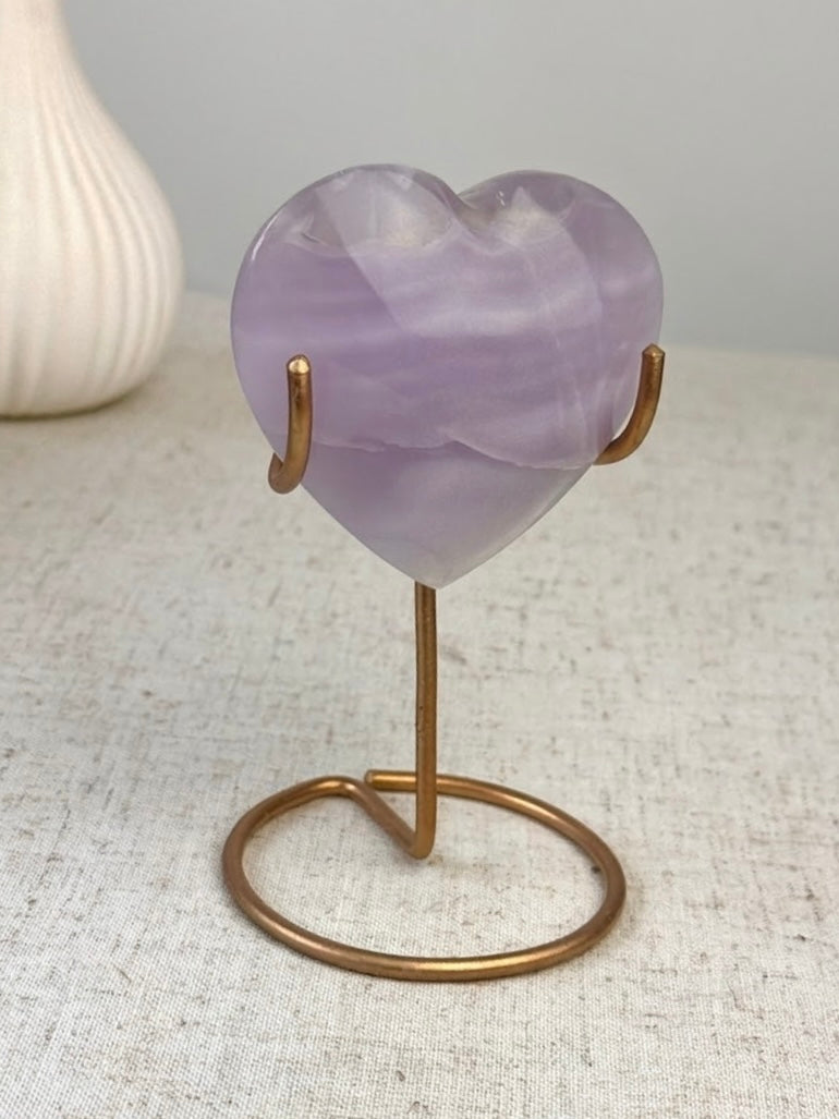 Yttrium Fluorite Heart on Stand 🪻