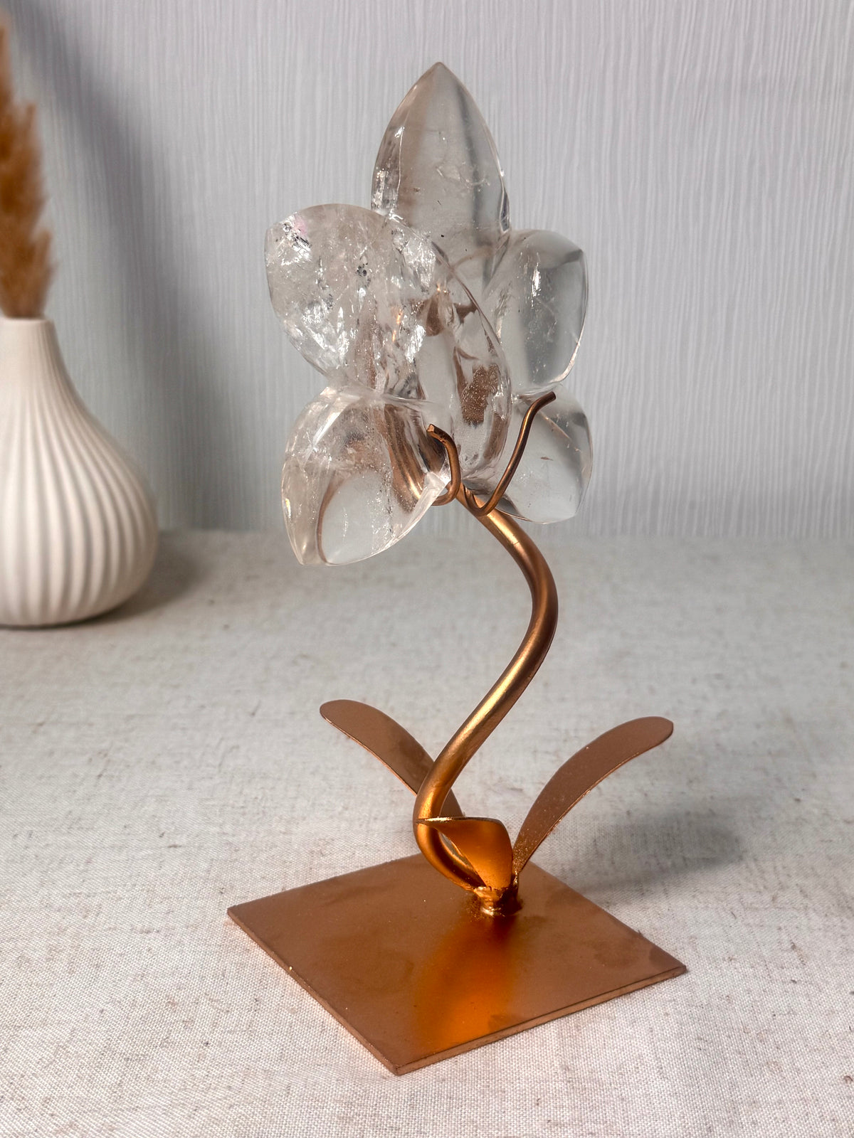 Clear Quartz Orchid On Stand 🌸
