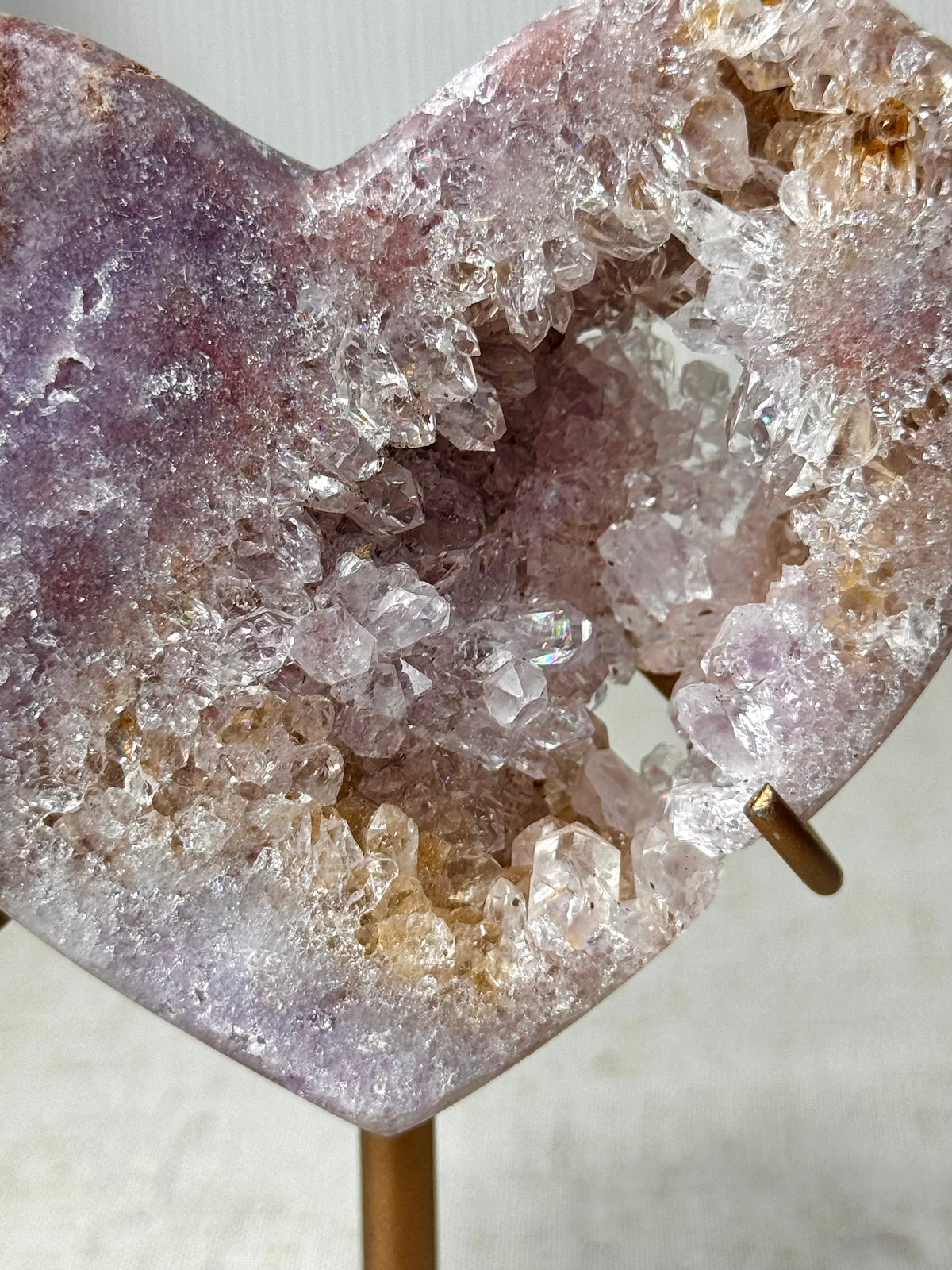 Pink Amethyst Heart On Stand 🩷