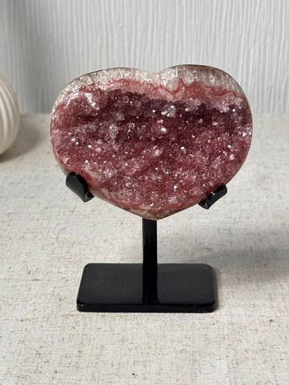 Rainbow Amethyst Heart On Stand 🩷