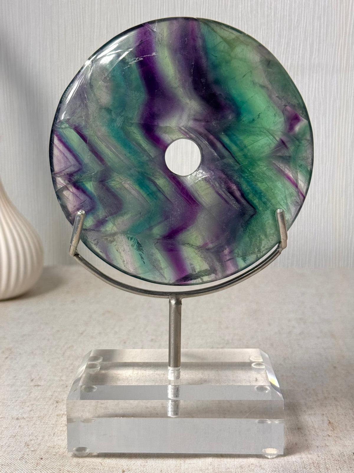 Fluorite Donut On Stand 💜