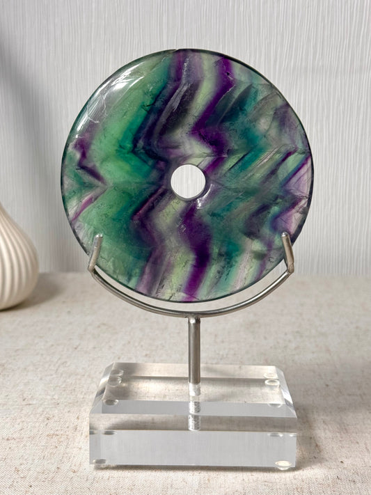 Fluorite Donut On Stand 💜