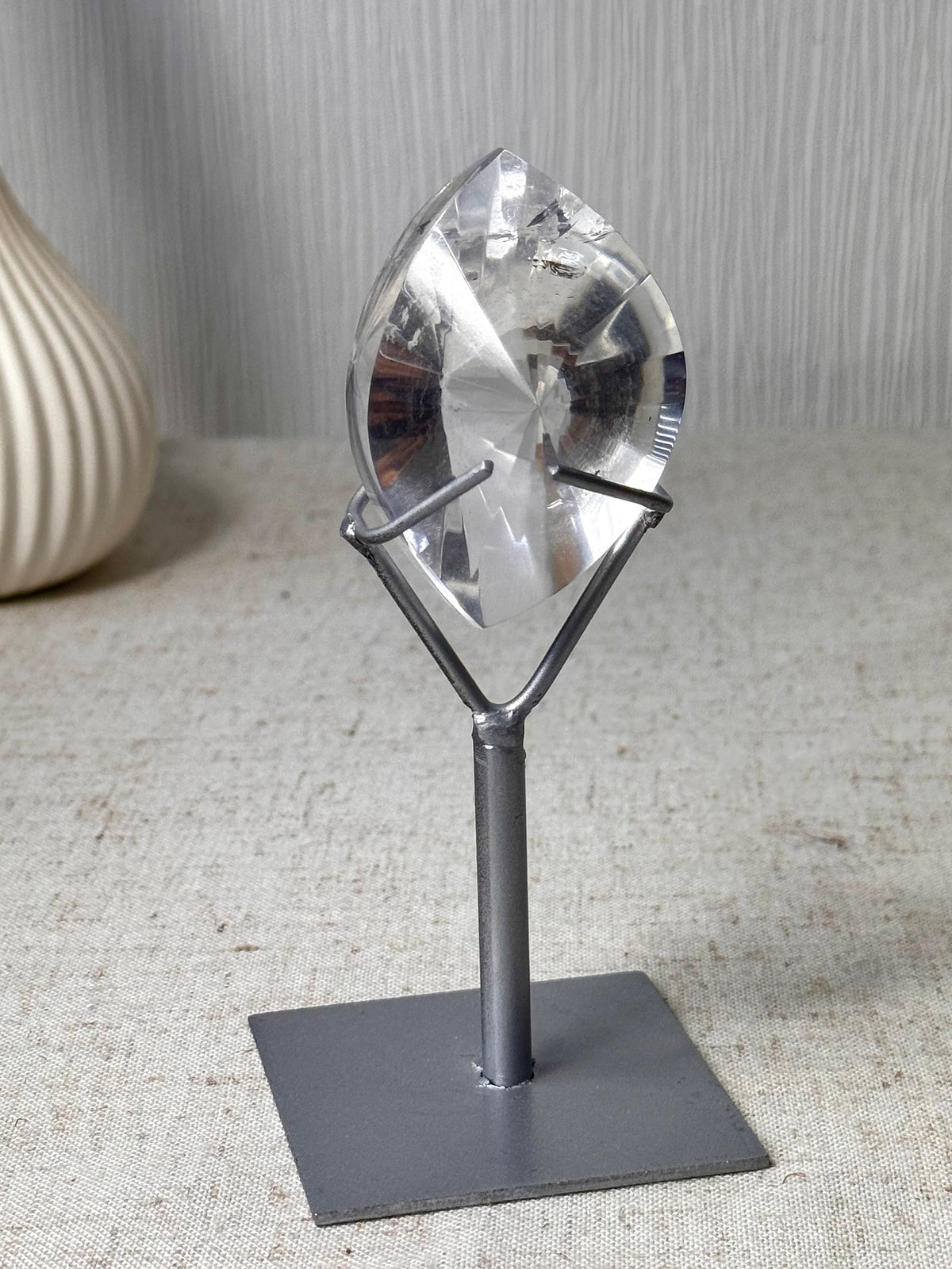 Faceted Lemurian On Stand 🤍