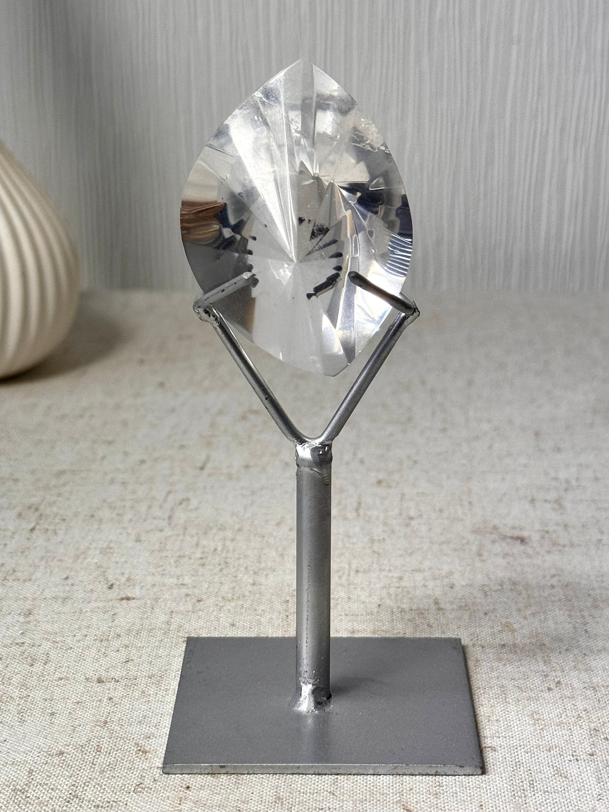 Faceted Lemurian On Stand 🤍