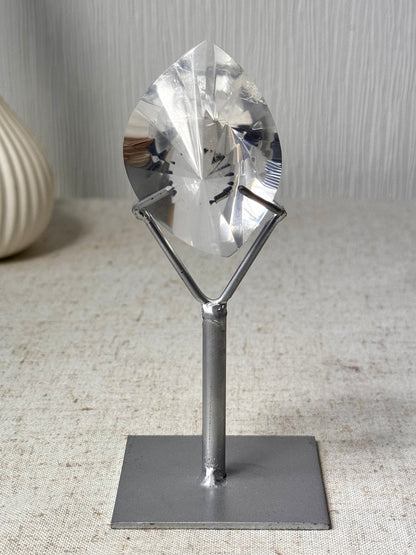 Faceted Lemurian On Stand 🤍