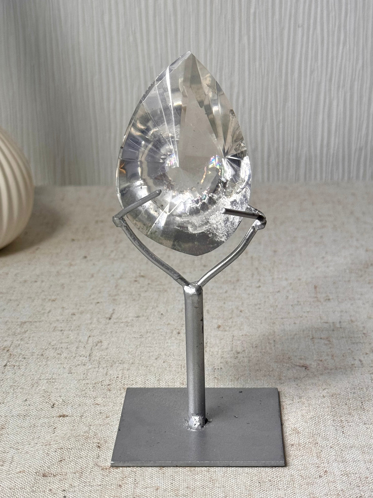 Faceted Lemurian On Stand 🤍