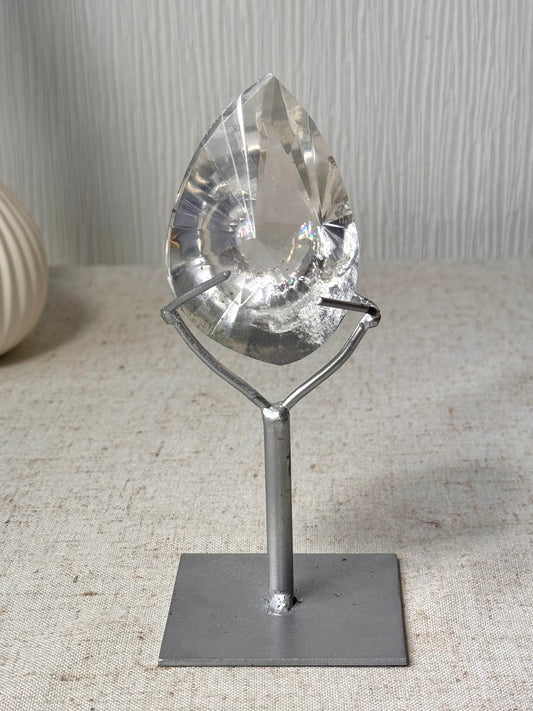 Faceted Lemurian On Stand 🤍