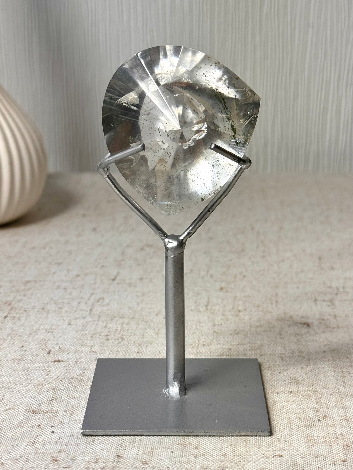 Faceted Lemurian On Stand 🤍
