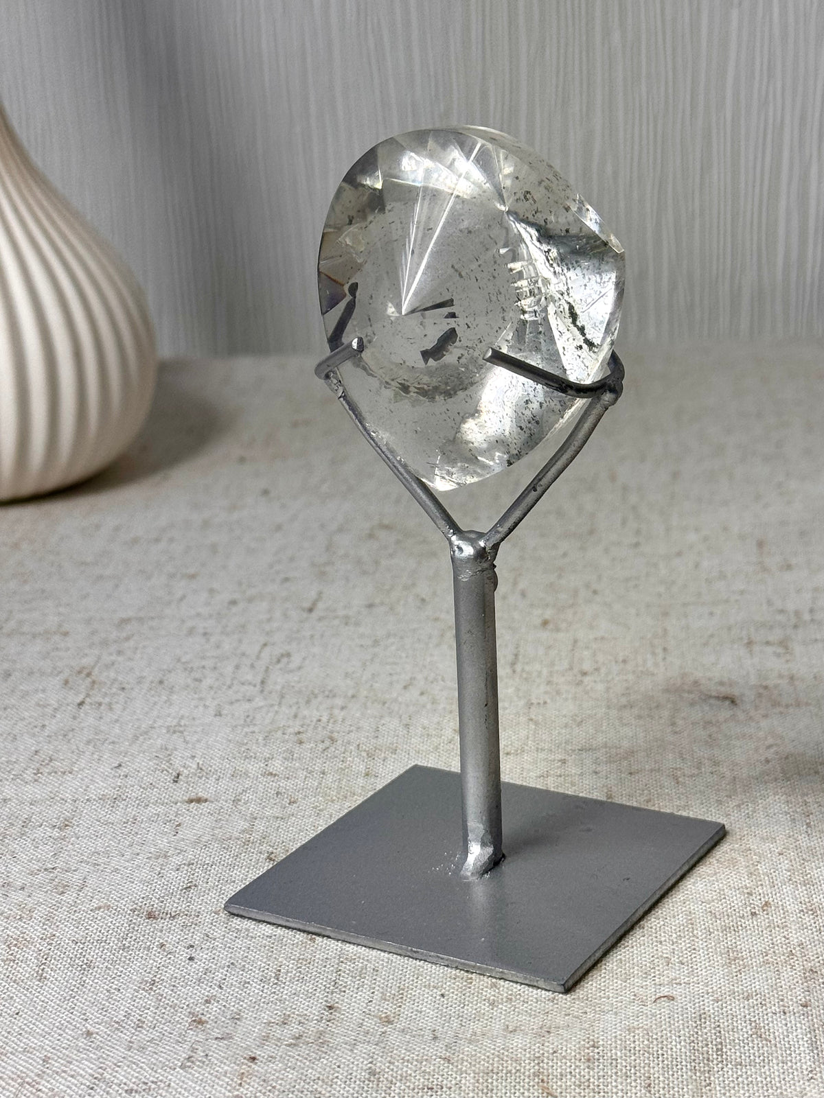 Faceted Lemurian On Stand 🤍