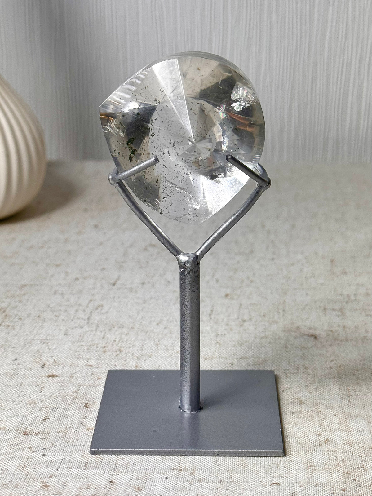 Faceted Lemurian On Stand 🤍