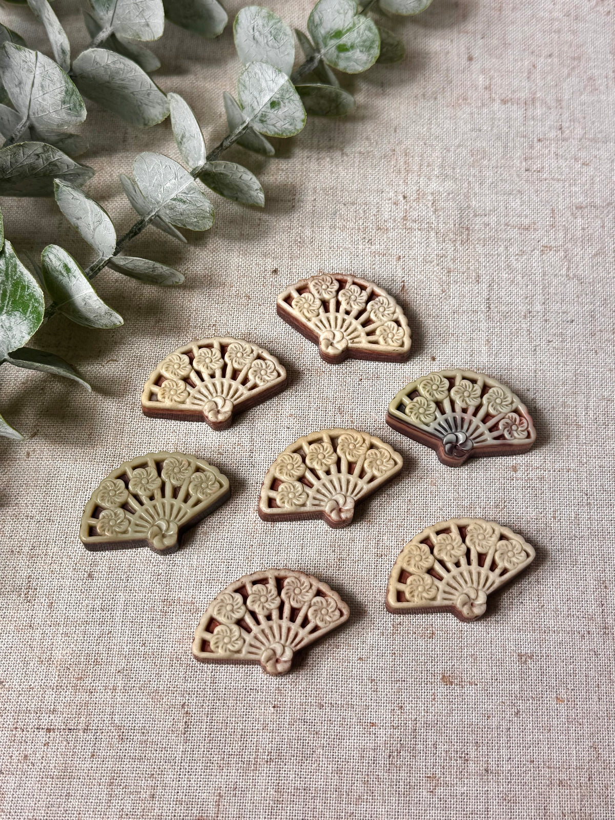 Taiji Stone Mini Fan Carving 🪭