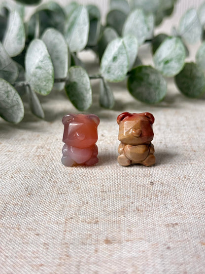 Alashan Agate Faceted Bears 🧸