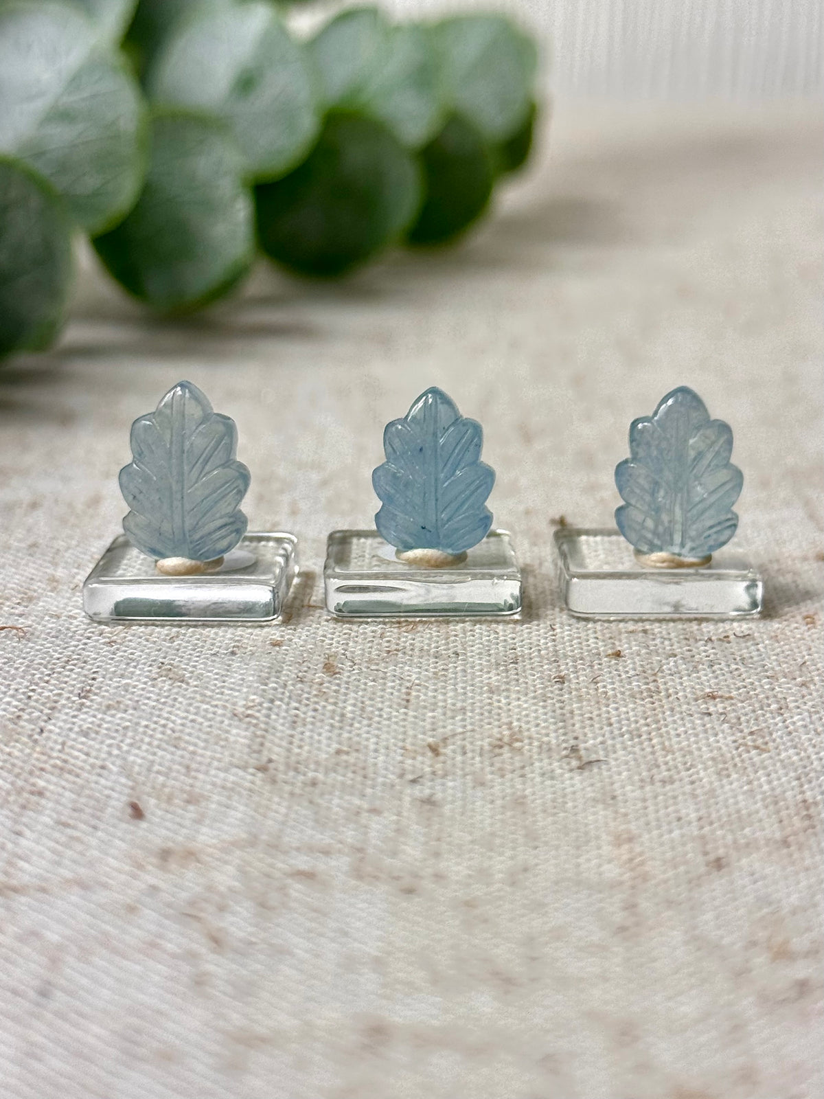 Aquamarine Mini Leaf Carving 🩵