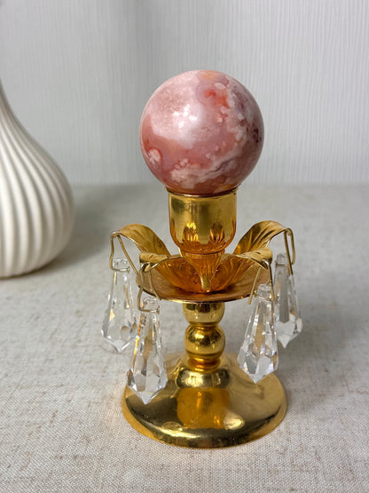 Flower Agate And Carnelian Sphere 🧡