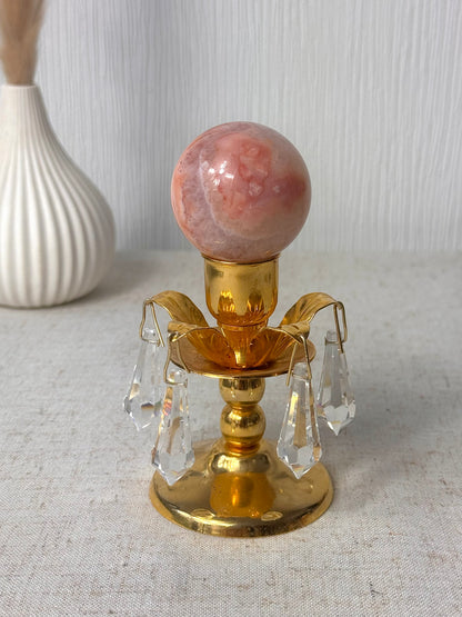 Carnelian Flower Agate Sphere 🧡