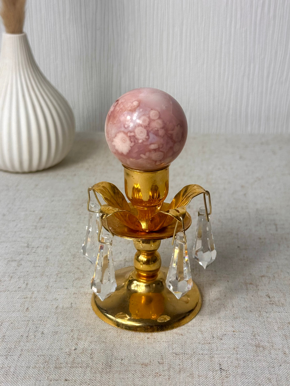 Carnelian Flower Agate Sphere 🧡