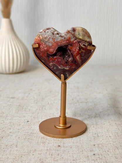 Mexican Crazy Lace Heart On Stand ❤️