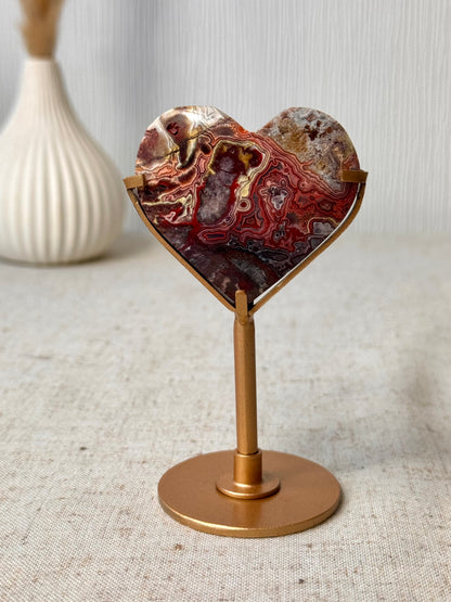 Mexican Crazy Lace Heart On Stand ❤️