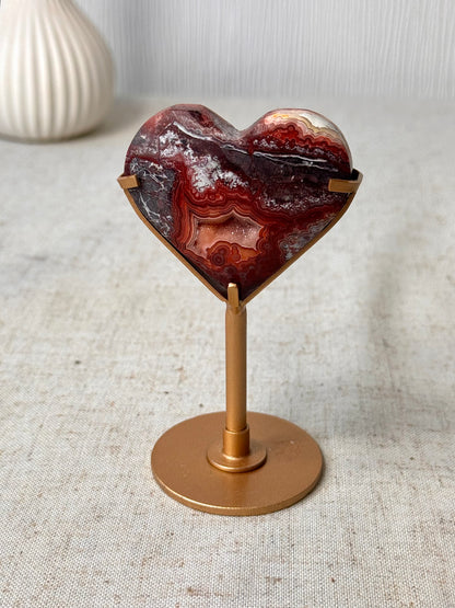 Mexican Crazy Lace Heart On Stand ❤️