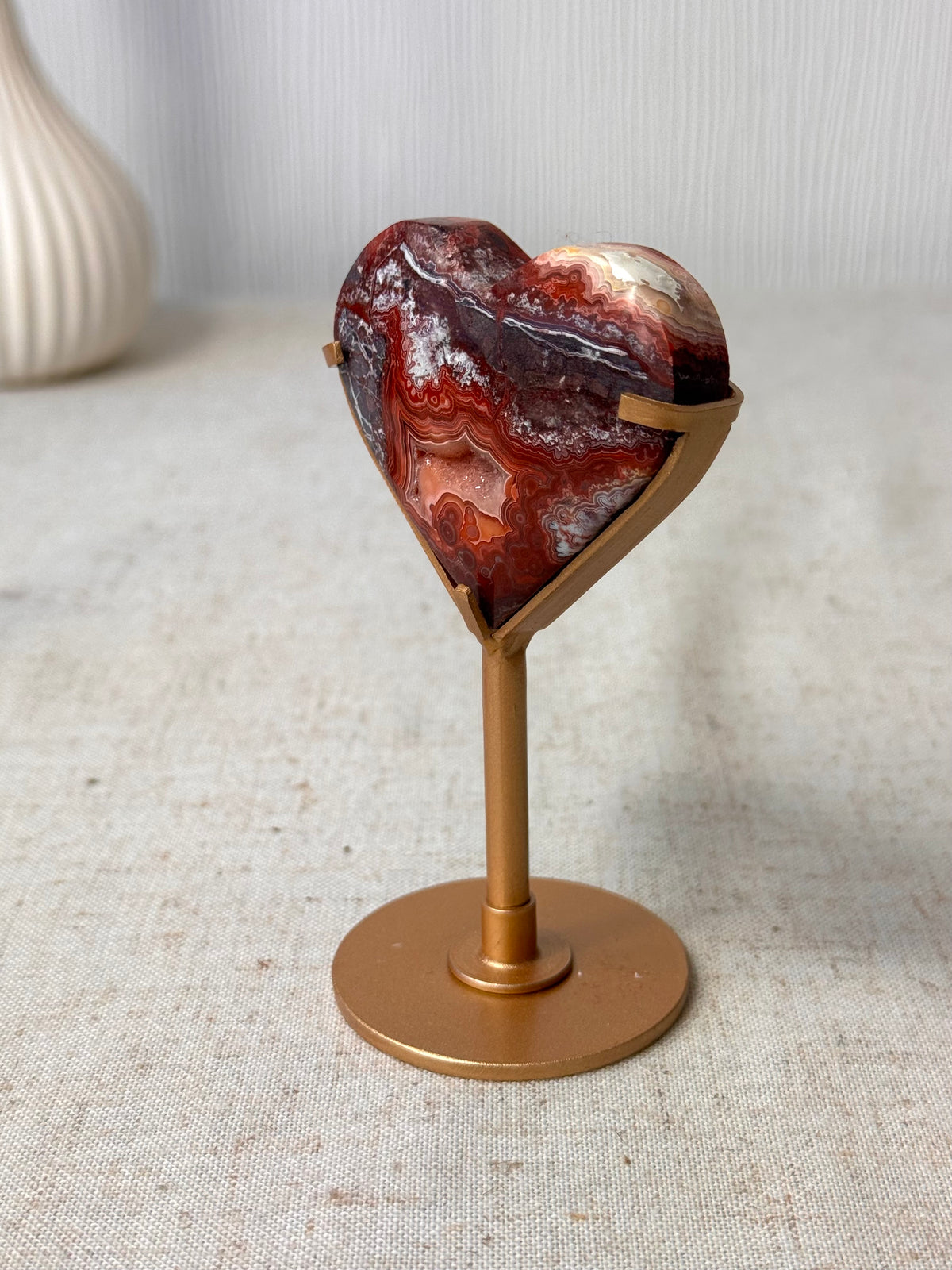 Mexican Crazy Lace Heart On Stand ❤️