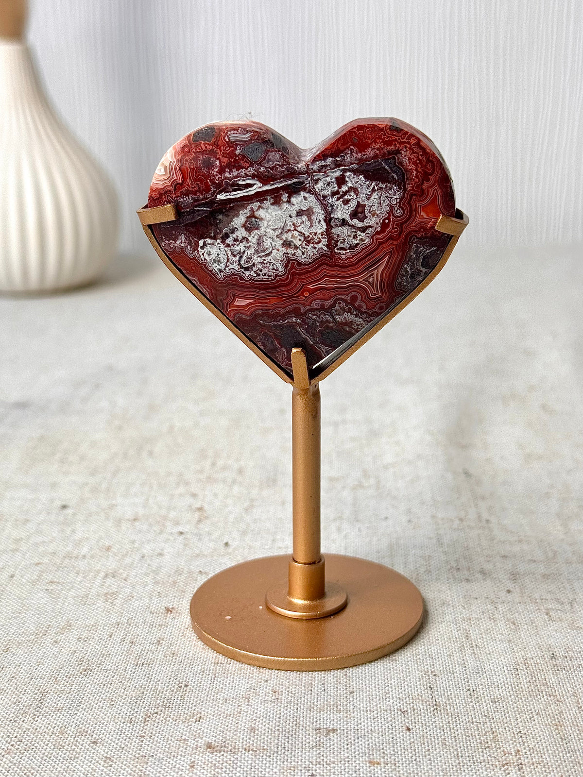 Mexican Crazy Lace Heart On Stand ❤️