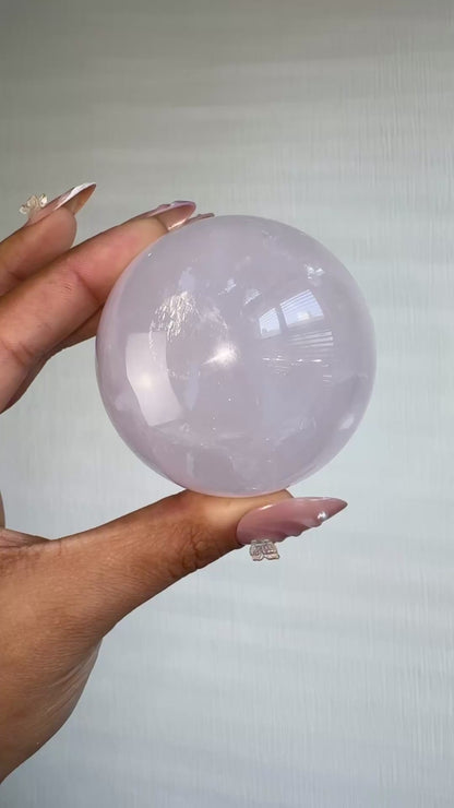 Periwinkle Rose Quartz Sphere💜