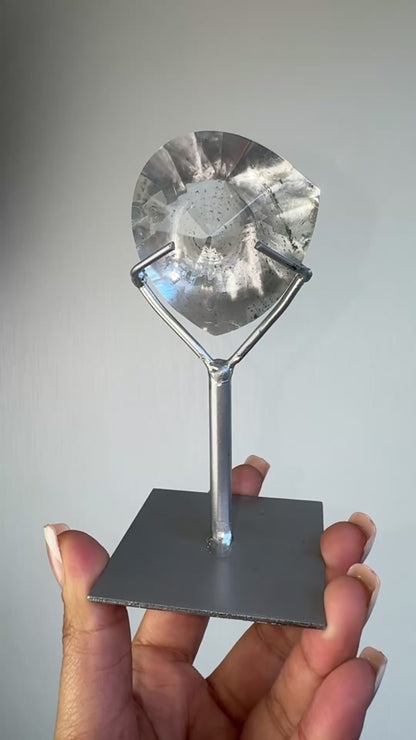 Faceted Lemurian On Stand 🤍
