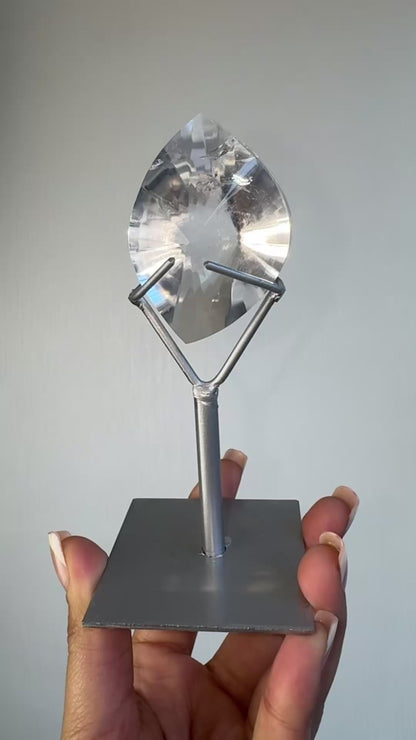 Faceted Lemurian On Stand 🤍