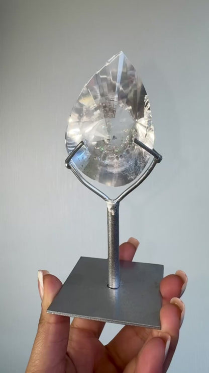 Faceted Lemurian On Stand 🤍