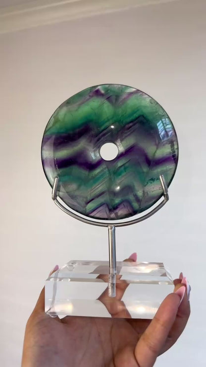 Fluorite Donut On Stand 💜