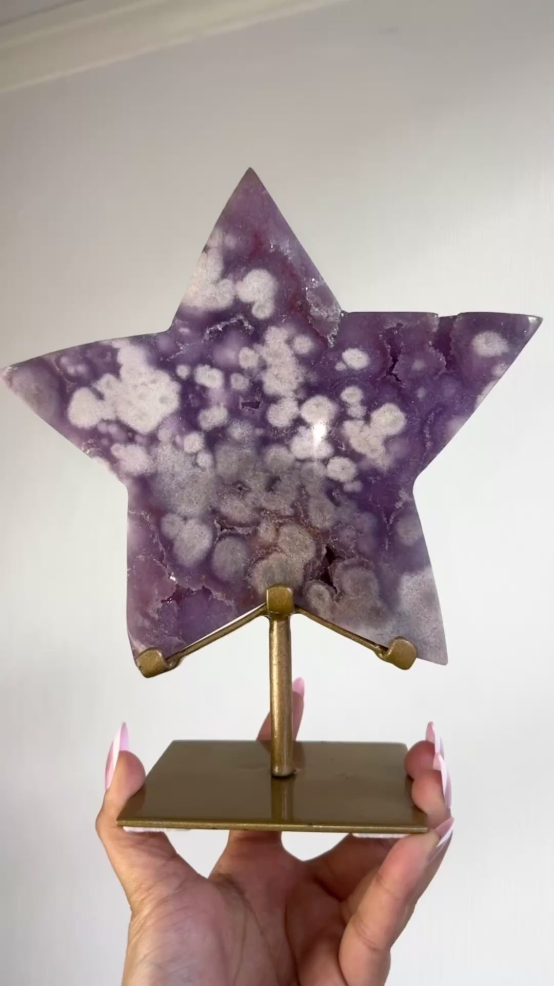 Pink Amethyst Star On Stand ✨